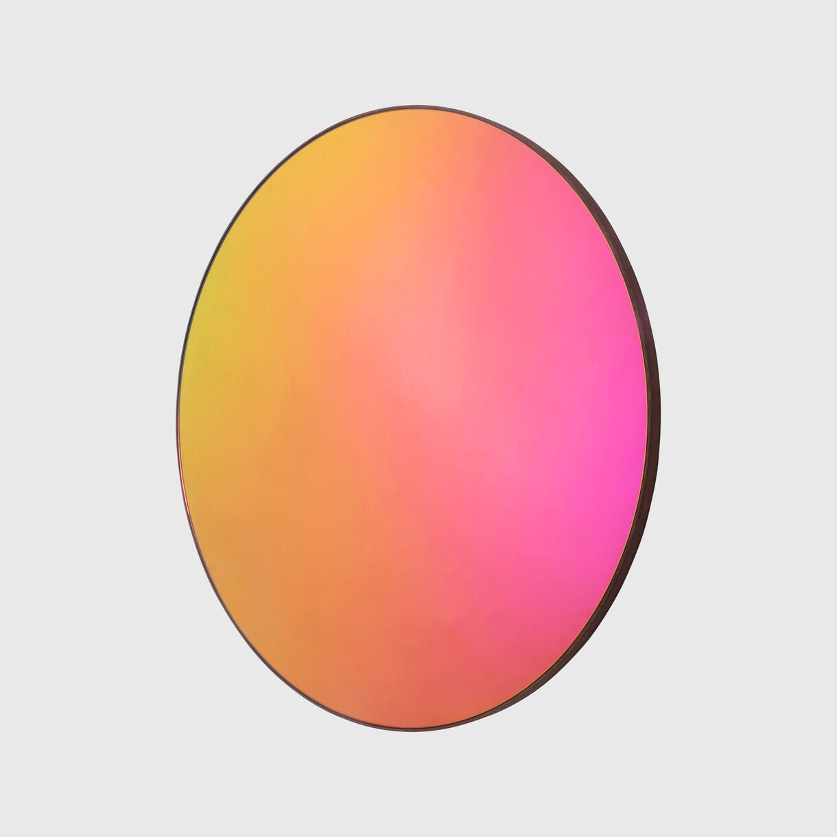 Full Circle Mirror, Walnut, Chameleon